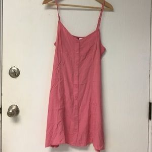 Pink button dress